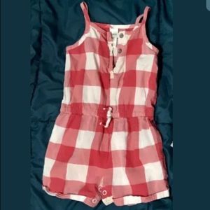 Red & white gingham checker sleeveless jumper